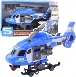 Elicopter de poliție 1:16 cu lumini, sunete și cârlig cu targă