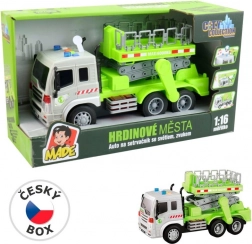 MaDe Auto cu platformă cu mecanism de inerție, cu lumină și sunet