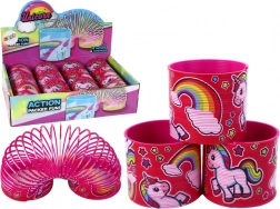 Arc dinastic roz bombon cu motiv de unicorn