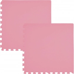 Saltea din spumă HUMBI 120 × 60 cm, puzzle impermeabil, roz, 2 piese