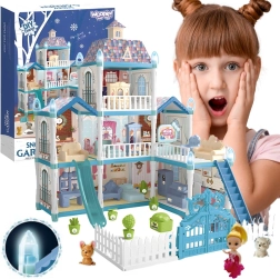 Căsuță de grădină de iarnă Woopie pentru păpuși, cu accesorii și decorațiuni luminoase