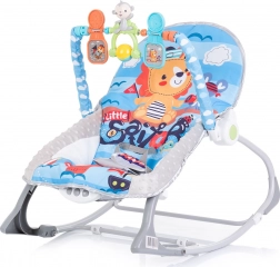 Leagăn cu vibrații 2‑în‑1 pentru bebeluși Baby Spa – Albastru