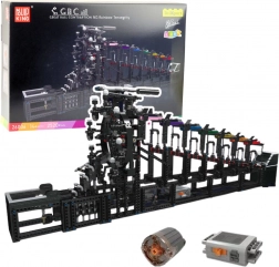 Set de construcție pistă cu bile cu motor electric, 2520 piese