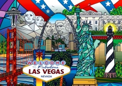 Puzzle ENJOY colaj al monumentelor americane – 1000 de piese