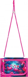 portofel la gât cu motiv flamingo