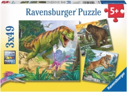 Puzzle dinozauri 3×49 piese