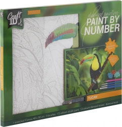 Pictură cu diamante Tucan 40x50 cm