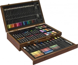 Set de pictură în geantă din lemn