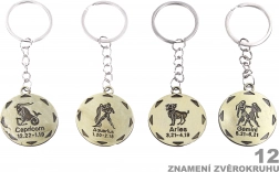 Breloc rotund cu semnul zodiacului