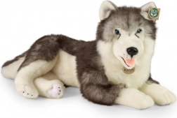 Câine husky de pluș culcat 60 cm ECO‑FRIENDLY de la RAPPA