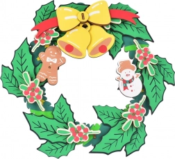 Woodcraft puzzle 3D din lemn, coroniță de Crăciun