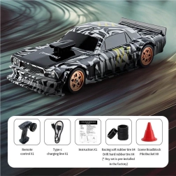 Mașinuță RC de drift 1:43 verde cu accesorii