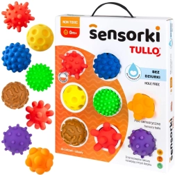 Mingi senzoriale TULLO – set 8 bucăți fără orificii