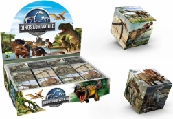 Cub de puzzle cu dinozauri 3x3x3