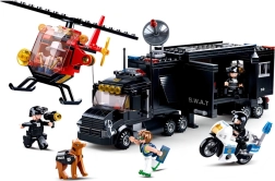 SLUBAN poliție SWAT bază mobilă cu elicopter și motocicletă