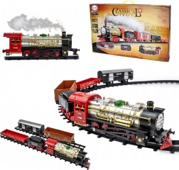 Woopie trenuleț electric clasic cu sunete, lumini și fum – set de 29 de piese