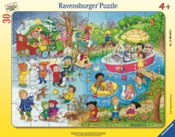 Puzzle Ravensburger Patru anotimpuri lângă apă 30 de piese