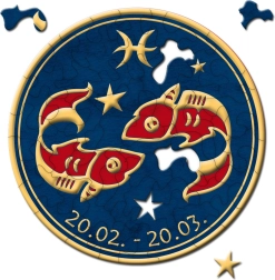 Puzzle rotund zodiac: Pești 33 piese