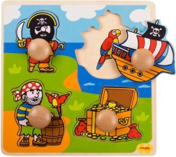 Puzzle de inserție Pirați de la Bigjigs Toys