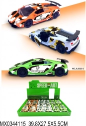 Model sport auto metalic LAEVEGOS cu uși care se deschid și mecanism cu recul