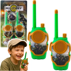 Walkie-talkie militare pentru copii – set de 2 bucăți, rază 10 m
