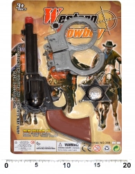 Set pentru micul șerif – pistol, cătușe și insignă (22 cm)
