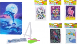 set creativ diamond painting 10 × 15 cm cu suport