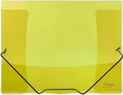 Dosar transparent cu elastic Lines galben