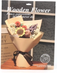 Floare din lemn 3D asamblabilă