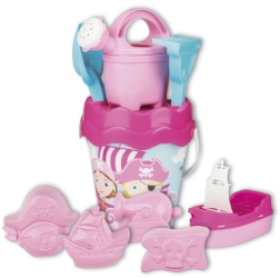 Set Androni pentru nisip pirați în geantă de călătorie – Roz