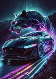 Pictură cu diamante panteră magică 30 × 40 cm