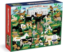 Puzzle Galison Animalele de companie prezidențiale 2000 piese