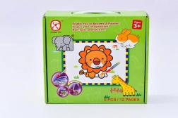 Puzzle de inserție Animăluțe și pictură cu apă