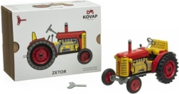 Tractor Zetor roșu cu jante din plastic cu cheiță 1:25