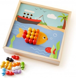 Mozaic din lemn Plajă BIGJIGS TOYS