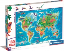 Clementoni puzzle hartă cu dinozauri 180 piese