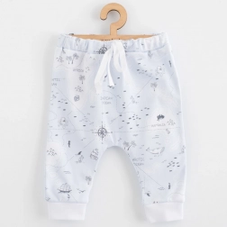 Pantaloni jogger pentru copii din bumbac New Baby For Babies Ocean