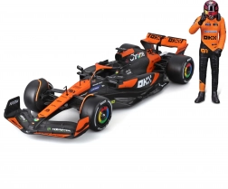 bburago 1:24 formula 1 mclaren mcl38 2024 cu figurină pilot