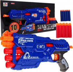 Blaster pentru copii BLAZE STORM cu 6 țevi, 10 gloanțe din spumă, manual