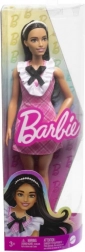 Păpușă Barbie Fashionistas în rochie roz în carouri