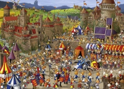 Puzzle HEYE 1000 de piese – Bătălia iepurilor (Ruyer)