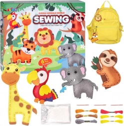 Set creativ Animale din junglă pentru cusut