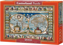 Puzzle 2000 piese Hartă a lumii 1639