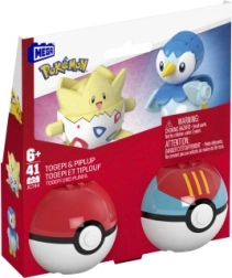 Set de construcție Poké Ball Mega Construx cu Togepi și Piplup