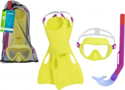 set de snorkeling pentru copii BESTWAY – mască, snorkel și labe, galben