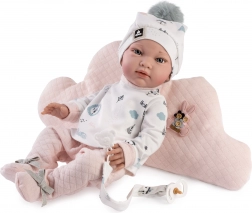 Păpușă bebeluș realistă cu corp din vinil - 42 cm