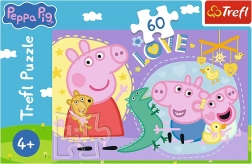 puzzle 60 piese purceluș fericit – Peppa Pig