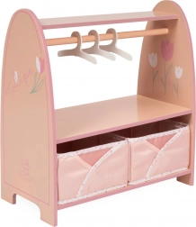 Cuier șifonier din lemn pentru hainele păpușilor TULIPE