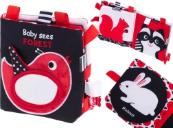 Carte textilă contrastantă pentru bebeluși Pădure