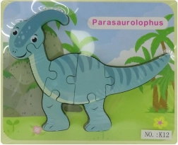 Puzzle din lemn cu dinozauri 18 × 14,5 cm